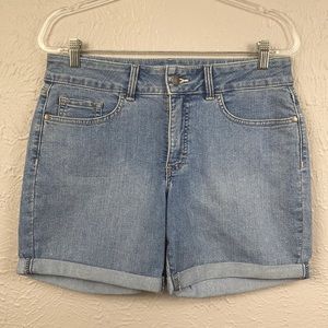 RIDERS by Lee Cuffed Mid Rise Jean Shorts Size 10